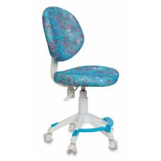 Кресло детское Бюрократ KD-W6-F/AQUA голубой марки сетка (пластик белый)