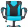Кресло игровое Zombie GAME 17 черный/синий текстиль/эко.кожа крестовина пластик (ZOMBIE GAME 17 BLUE) купить  по выгодным ценам