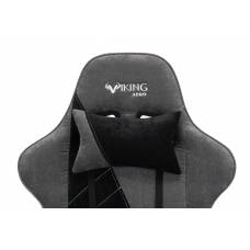 Игровое кресло Бюрократ VIKING X Fabric серый/черный с подголов. крестовина пластик