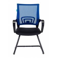 Кресло Бюрократ CH-695N-AV/BL/TW-11 на полозьях синий TW-05 сиденье черный TW-11
