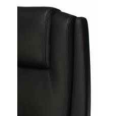 Кресло руководителя Бюрократ DUKE черный кожа крестовина металл/дерево (DUKE/BLACK)