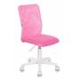 Кресло детское Бюрократ KD-9/WH/TW-13A розовый TW-03A TW-13А сетка/ткань (пластик белый) купить  по выгодным ценам