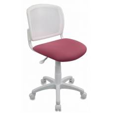Детское кресло Бюрократ CH-W296NX белый TW-15 сиденье розовый 26-31 сетка/ткань крестовина пластик пластик белый