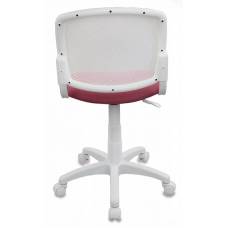 Детское кресло Бюрократ CH-W296NX белый TW-15 сиденье розовый 26-31 сетка/ткань крестовина пластик пластик белый