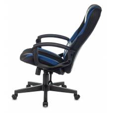 Кресло игровое Zombie 9 черный/синий текстиль/эко.кожа крестовина пластик (ZOMBIE 9 BLUE)