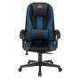 Кресло игровое Zombie 9 черный/синий текстиль/эко.кожа крестовина пластик (ZOMBIE 9 BLUE) купить  по выгодным ценам