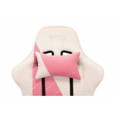 Игровое кресло Бюрократ VIKING X Fabric белый/розовый с подголов. крестовина пластик