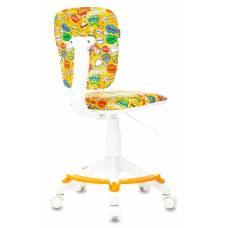Детское кресло Бюрократ CH-W204/F оранжевый бэнг подст.для ног пластик белый