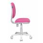 Кресло детское Бюрократ CH-W213/TW-13A розовый TW-13A (пластик белый) купить  по выгодным ценам