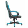 Игровое кресло Zombie GAME 16 черный/голубой купить  по выгодным ценам
