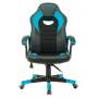 Игровое кресло Zombie GAME 16 черный/голубой купить  по выгодным ценам