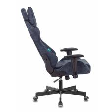 Игровое кресло Бюрократ VIKING KNIGHT Fabric синий Light-27 с подголов. крестовина металл