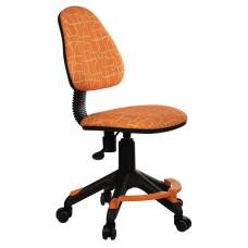 Детское кресло Бюрократ KD-4-F оранжевый жираф крестовина пластик подст.для ног