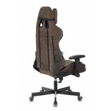 Игровое кресло Бюрократ VIKING KNIGHT Fabric темно-коричневый Light-10 с подголов. крестовина металл