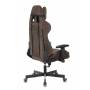 Игровое кресло Бюрократ VIKING KNIGHT Fabric темно-коричневый Light-10 с подголов. крестовина металл купить  по выгодным ценам