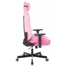 Игровое кресло Knight N1 Fabric розовый Velvet 36 с подголов. крестовина металл (KNIGHT N1 PINK)
