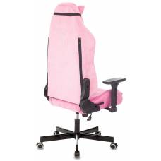 Игровое кресло Knight N1 Fabric розовый Velvet 36 с подголов. крестовина металл (KNIGHT N1 PINK)