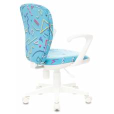 Кресло детское Бюрократ KD-W10AXSN голубой Sticks 06 крестовина пластик пластик белый (KD-W10AXSN/STICK-BL)