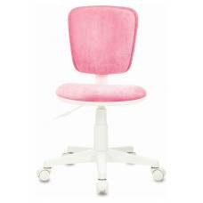 Детское кресло Бюрократ CH-W204NX розовый Velvet 36 пластик белый