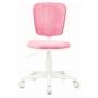 Детское кресло Бюрократ CH-W204NX розовый Velvet 36 пластик белый купить  по выгодным ценам