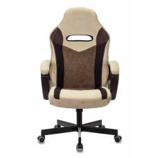 Игровое кресло Бюрократ VIKING 6 KNIGHT Fabric коричневый с подголов. крестовина металл