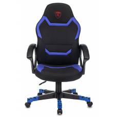 Кресло игровое Zombie 10 черный/синий текстиль/эко.кожа крестовина пластик (ZOMBIE 10 BLUE)