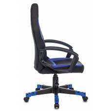 Кресло игровое Zombie 10 черный/синий текстиль/эко.кожа крестовина пластик (ZOMBIE 10 BLUE)