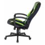 Кресло игровое Zombie 9 черный/салатовый текстиль/эко.кожа крестовина пластик (ZOMBIE 9 GREEN) купить  по выгодным ценам