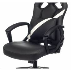 Кресло игровое Zombie DRIVER черный/белый эко.кожа с подголов. крестовина пластик (ZOMBIE DRIVER WH)