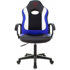 Игровое кресло Zombie 11LT черный/синий текстиль/эко.кожа