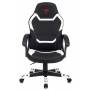 Кресло игровое Zombie 10 черный/белый текстиль/эко.кожа крестовина пластик (ZOMBIE 10 WHITE) купить  по выгодным ценам