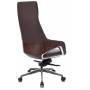 Кресло руководителя Бюрократ _DAO-2 коричневый кожа с подголов. крестовина алюминий (_DAO-2/BROWN) купить  по выгодным ценам