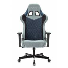 Игровое кресло Бюрократ VIKING 7 KNIGHT Fabric синий текстиль/эко.кожа с подголов. крестовина металл