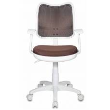 Детское кресло Бюрократ CH-W797 коричневый сиденье коричневый TW-14C сетка/ткань крестовина пластик пластик белый