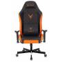 Игровое кресло Knight Explore черный/оранжевый ромбик эко.кожа с подголов. крестовина металл (KNIGHT EXPLORE BO) купить  по выгодным ценам