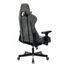 Игровое кресло Бюрократ VIKING 7 KNIGHT Fabric черный текстиль/эко.кожа с подголов. крестовина металл