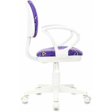 Детское кресло Бюрократ KD-3/WH/ARM фиолетовый Sticks 08 пластик белый