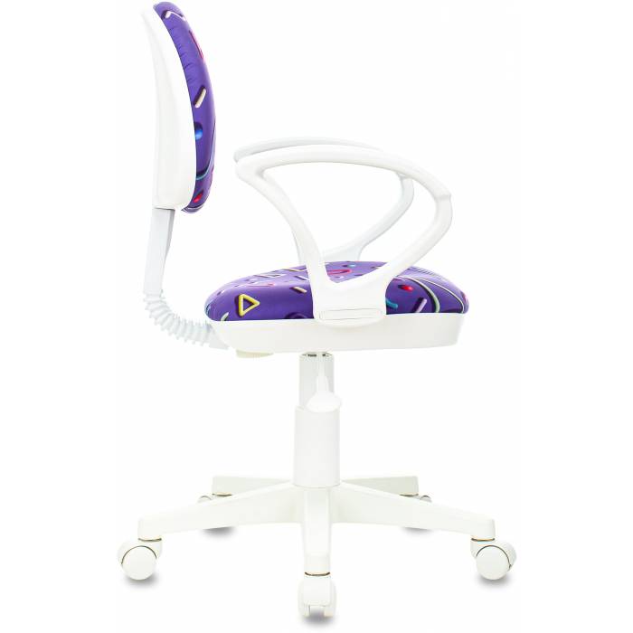 Детское кресло Бюрократ KD-3/WH/ARM фиолетовый Sticks 08 пластик белый купить  по выгодным ценам