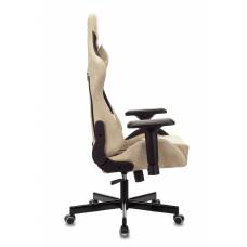 Игровое кресло Бюрократ VIKING 7 KNIGHT Fabric коричневый текстиль/эко.кожа с подголов. крестовина металл