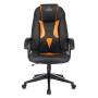 Кресло игровое Zombie 8 черный/оранжевый эко.кожа крестовина пластик (ZOMBIE 8 ORANGE) купить  по выгодным ценам