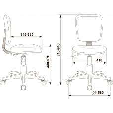 Детское кресло Бюрократ CH-W204NX серый Light-19 пластик белый