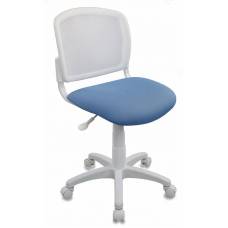 Детское кресло Бюрократ CH-W296NX белый TW-15 сиденье голубой 26-24 сетка/ткань крестовина пластик пластик белый