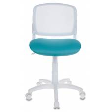Детское кресло Бюрократ CH-W296NX белый TW-15 сиденье бирюзовый 15-175 сетка/ткань крестовина пластик пластик белый