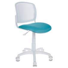 Детское кресло Бюрократ CH-W296NX белый TW-15 сиденье бирюзовый 15-175 сетка/ткань крестовина пластик пластик белый