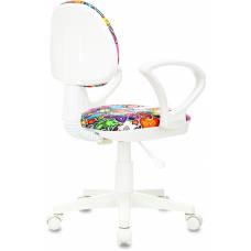 Детское кресло Бюрократ KD-3/WH/ARM мультиколор маскарад пластик белый