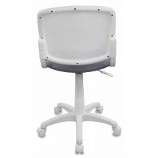 Детское кресло Бюрократ CH-W296NX белый TW-15 сиденье серый 15-48 сетка/ткань крестовина пластик пластик белый