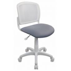 Детское кресло Бюрократ CH-W296NX белый TW-15 сиденье серый 15-48 сетка/ткань крестовина пластик пластик белый