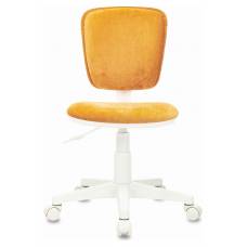 Детское кресло Бюрократ CH-W204NX оранжевый Velvet 72 пластик белый