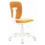 Детское кресло Бюрократ CH-W204NX оранжевый Velvet 72 пластик белый купить  по выгодным ценам