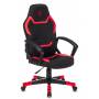 Кресло игровое Zombie 10 черный/красный текстиль/эко.кожа крестовина пластик (ZOMBIE 10 RED) купить  по выгодным ценам